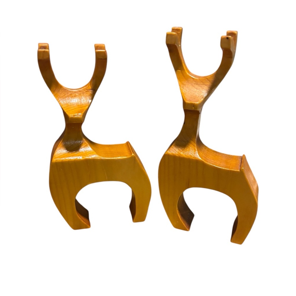 Mid Century hand carved Scandinavian deer